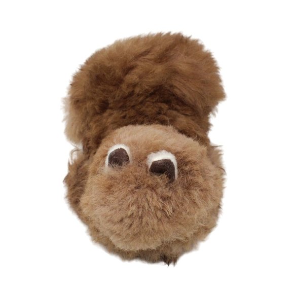 Handmade Brown Alpaca Fur Toy 9" Genuine Baby Alpaca Wool Standing Plush Stuffed - Picture 6 of 6
